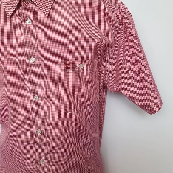 Mens Shirt James Pringle Red Check Short Sleeve Casual UK XL - Picture 3 of 6